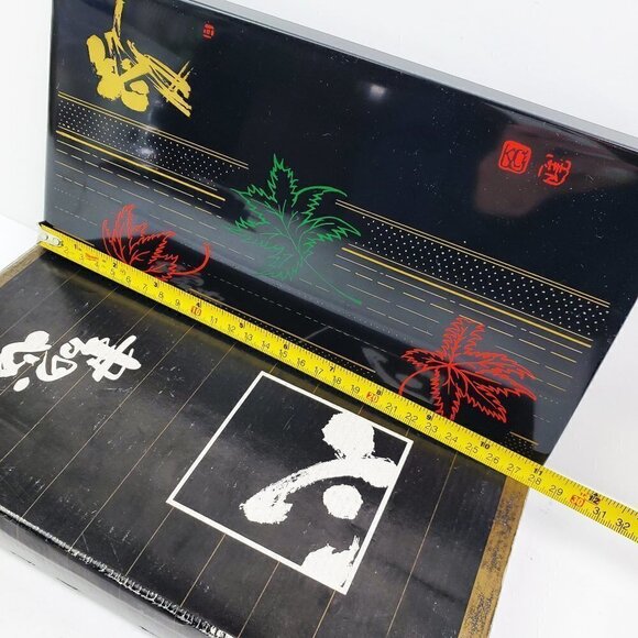 Japanese Calligraphy Set Vintage K-47 Case Box, Brush, Stamps, Paper Weight Etc. - Picture 12 of 13